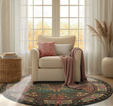 Multi Size Gray, Moss Hand Tufted Hand Made 100% Wool Donegal Branches Arts & Crafts Oriental Area Rug
